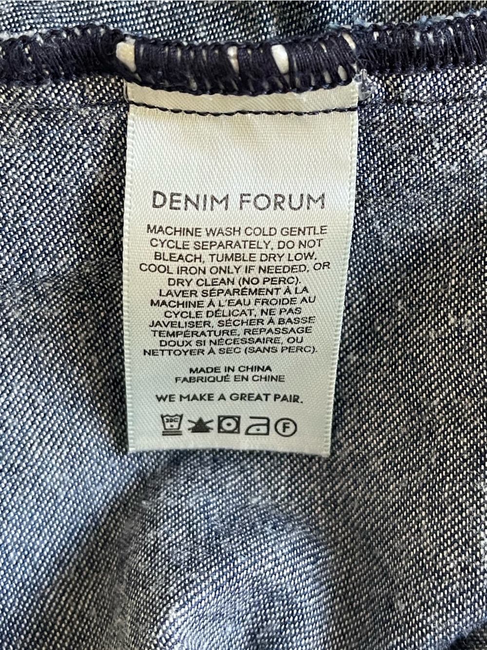 Denim Forum ($110) Western Denim Shirt in Vintage Dark Blue - Picture 13 of 14